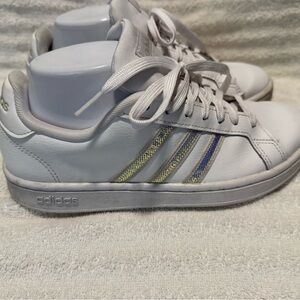 Adidas Women’s White Holographic Sneakers